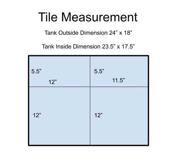 leopard gecko tile measurement