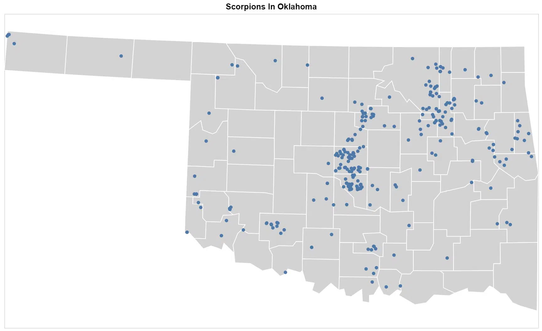 Scorpions Oklahoma map